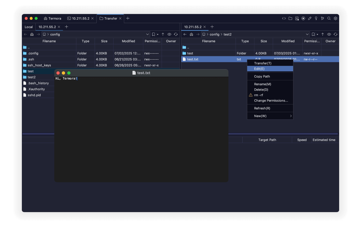 Edição de Arquivos